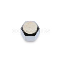 Nickel Plated Brass Cap G. 3/8F Hex. 20mm H. 14mm
