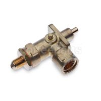 Conical Steam/Water Valve 1/4" with Stainless Steel Base