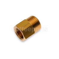 Brass Reducing Fitting G. 1/2" M × 3/8" F – Hex. 21mm