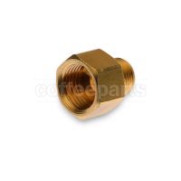 Brass Fitting 3/8" M × 1/2" F Hex. 25mm