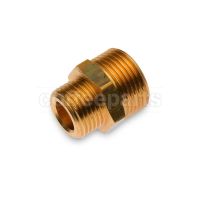 Brass Hex Reducer Fitting G. 1/2" M × 3/4" M — 26mm Hex