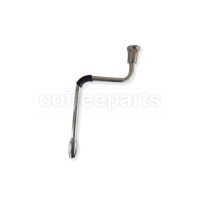 Stainless Steel Steam Pipe Assembly Ø 10mm – Nut 3/8F – Male Nozzle 4 Holes M10×1 – L.215mm