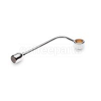 Chromed Water Pipe Ø 8mm with Joint Connection Ø 20mm, L.175mm