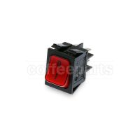 Red Bipolar Switch With Light 250V 16A Hole 22×30mm