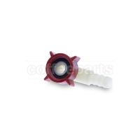 "L" Shaped Drain Barb Hose Fitting with Lock Nut 3/4" F – Ø 12mm