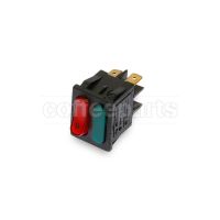 Red Bipolar Switch With Green Pilot Lamp 16A 250V