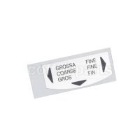 Grinding Regulation Label "Coarse-Fine"