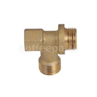 Brass Boiler L-Fitting 1/2" M×1/2" M Hex 20mm