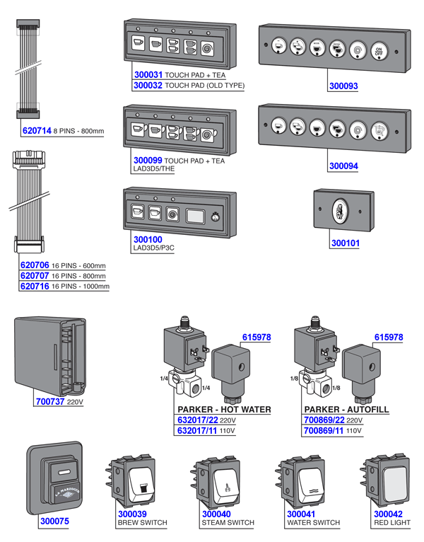 La Marzocco - Touch pads, switches and control boards