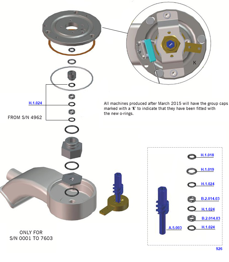 La Marzocco - GS3 MP Series 1 Paddle Assembly Piston