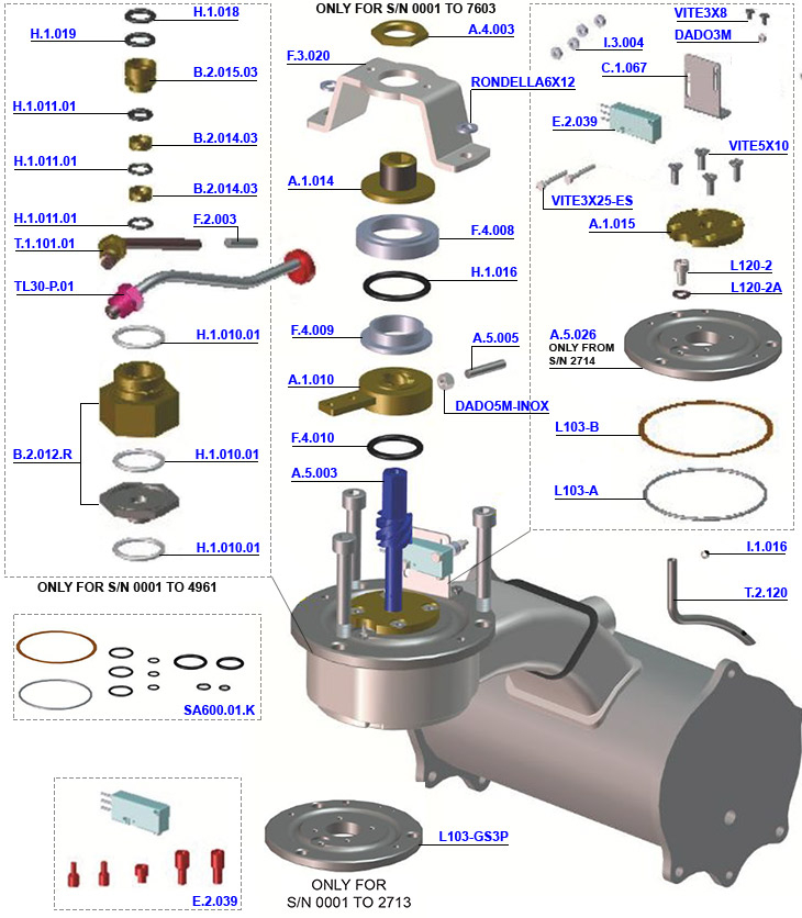 La Marzocco - GS3 MP Series 1 Paddle Assembly