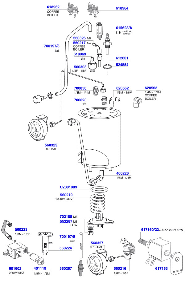 Profitec - PRO 600 Boiler Components