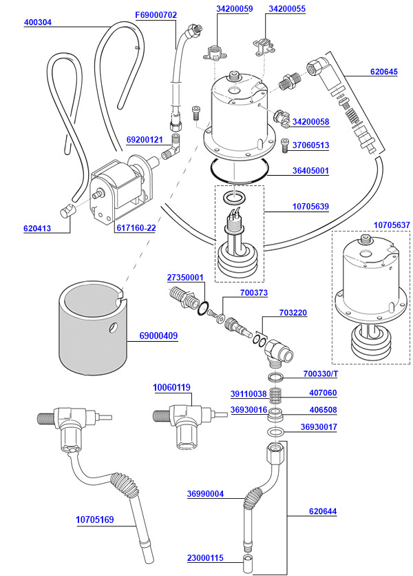 Silvia M V5 Boiler, Pump and Steam Valves