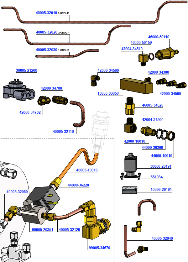 Hot Water and Water Fill Circuit Steam X