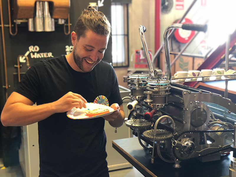 Birthday and custom coffee machines