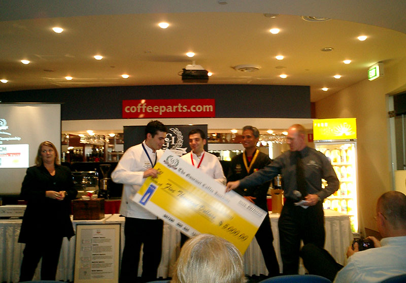 Barista competitions in the early 2000s